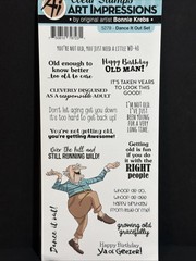 ART IMPRESSIONS RUBBER STAMP clear set DANCE IT OUT LAUGH birthday