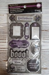 Halloween Lot-Dimensional Stickers, Black Bags and Twine & Jute