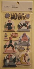 New Recollections scrapbook stickers YOGA workout warrior pose nameste relax