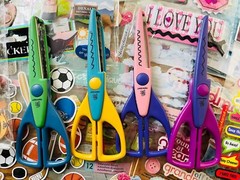 Mixed Lot of 39 Scrapbook Assorted Embellishments + 4 Provo Craft Scissors