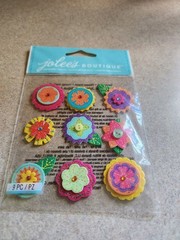 Jolee’s Boutique~Layered Mini Flowers~Dimensional Stickers
