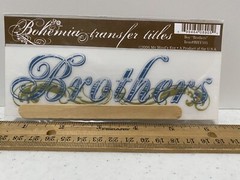 My Mind’s Eye Bohemia Rub On Transfer Titles Scrapbook Craft «Brothers”