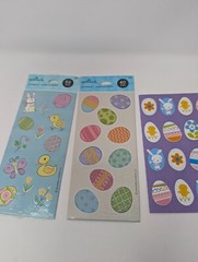 Hallmark and AGC Easter Theme Sticker Lot, 11 Sheets (2 Sealed Packs + 3)