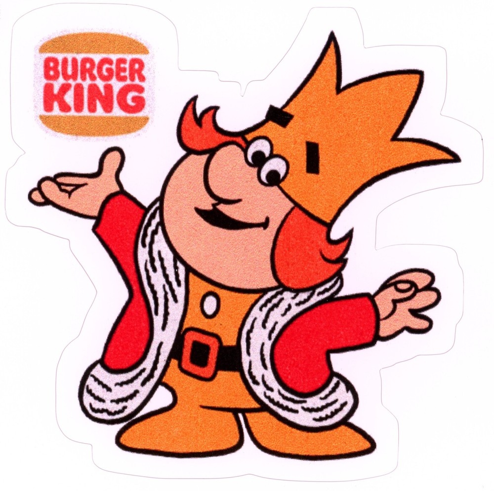Burger King Logo Sticker – Style 2 (Reproduction)