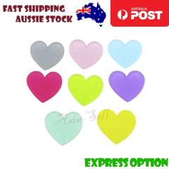 20pcs 20mm Acrylic Heart Colourful Flatback DIY Scrapbooking Decorative Craft Ma