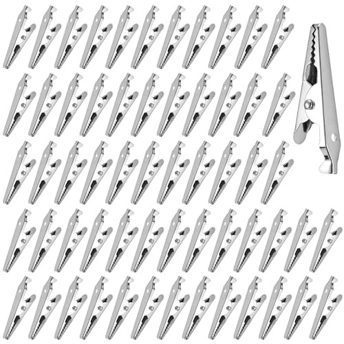 60 PCS Mini Alligator Alligator Clips for Crafts, 35mm Smal Plated Crocodile