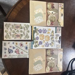 Decoupage,Decal And Rub On Transfer Lot Anna Griffin Bees Flowers Butterfly