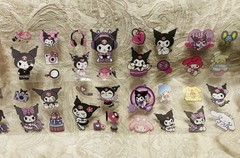 Retro Vintage Kuromi Hello Kitty Melody Stickers Sheet Set (100 Stickers)