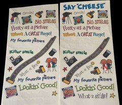 MAMBI sticker Sheets Set Of 2 Camera Pictures Smile 2001 Open & Missing