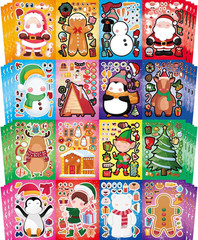 48 Sheets Christmas Tree Party Favors Stickers for Kids