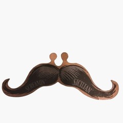 Screamin Sicilian Black Handlebar Mustache Cardboard Halloween Costume Prop
