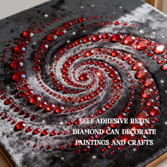 1792 Pcs Self Adhesive Rhinestone Stickers 4 Sheets 3Mm 4Mm 5Mm 6Mm Red AB Cryst