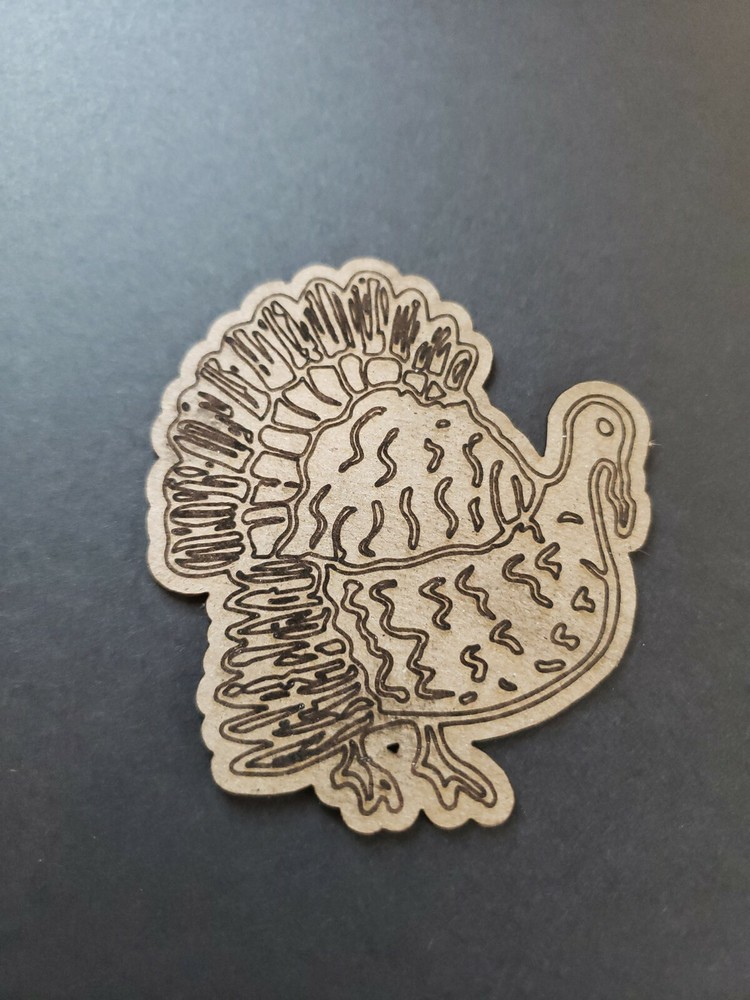 Chipboard Scrapbooking laser scored and cut die cut embellishments Turkey #1