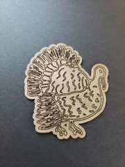 Chipboard Scrapbooking laser scored and cut die cut embellishments Turkey #1