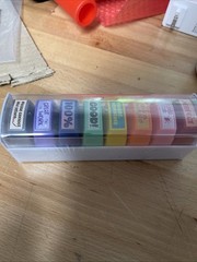 Colorful Self-Inking Motivation School Grading Teacher Stamp Set and Tray (8-…