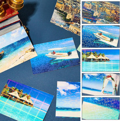 36 Sheets Holographic Sticker Paper Clear A4 Vinyl Sticker Paper Self Adhesive W