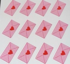ENVELOPES LETTER HEART 28 STICKERS✨ ✉️❤️✉️❤️✉️❤️✨1/2”✨❤️LOVE IS IN THE AIR❤️✨