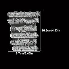 6PCS English words banner pick metal cutting dies cut machine cutter die