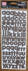 MLS My Little Shoe Box Glitter Toffee ALPHABET Alpha Letters SCRAPBOOK STICKERS