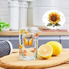 375 PCS Transparent Flower Stickers, Floral Scrapbooking Sticker for FLOWER-1