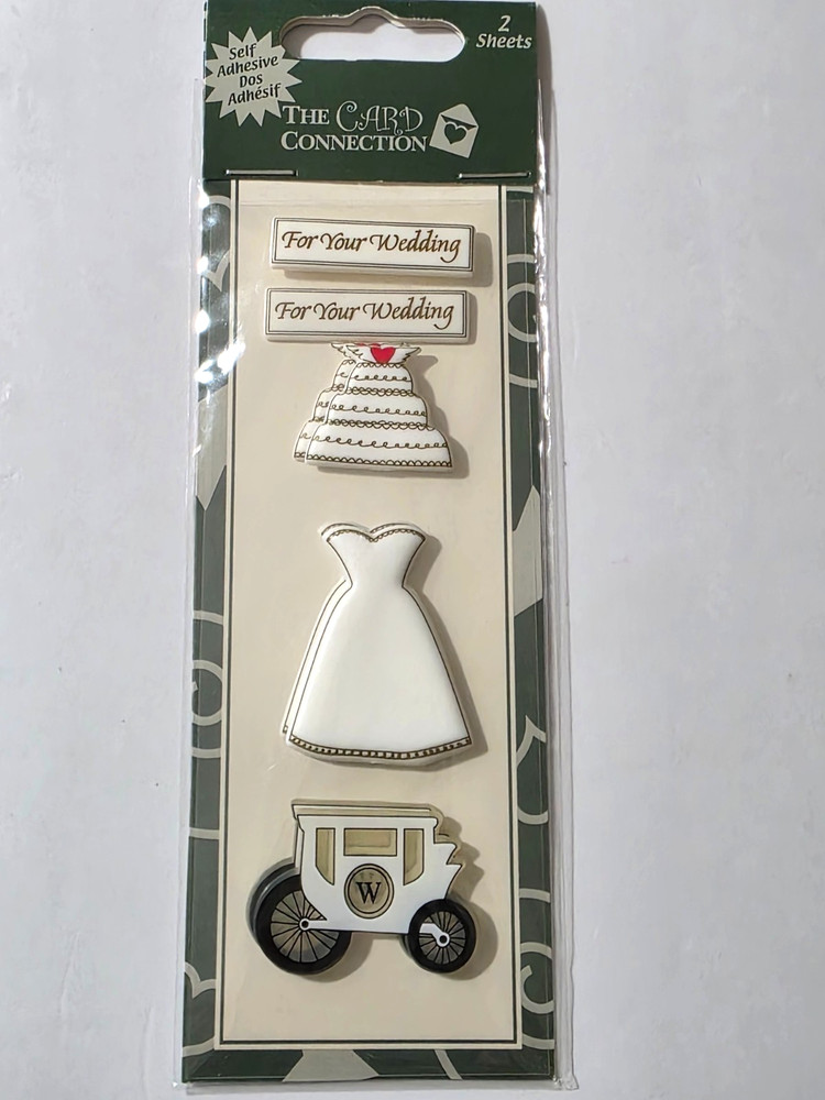 The Card Connection Self-Adhesive Embellishments – FOR YOUR WEDDING – 8 pcs