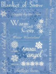 Snow White Winter stickers 4×11″ 27 each scrapbooking, card making