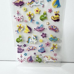 EK Success Sticko Dimensional Stickers Tiny Unicorn Fairy Tale Themed 42pc
