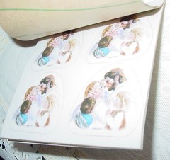 Vintage Stickers Die Cut Seals Jesus & Children Easter Religion Standard USA NOS