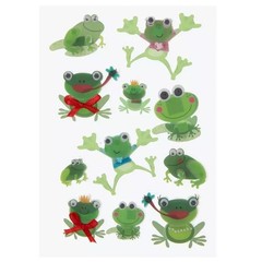 Frog 3D Stickers Set with Wiggle Eyes