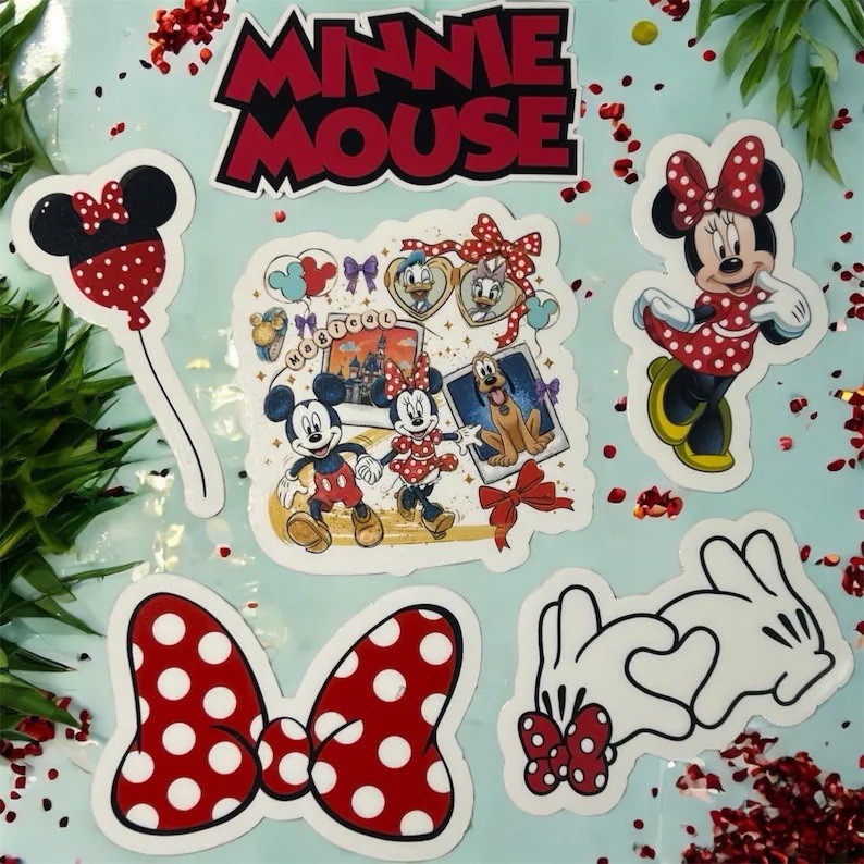 Sticker Pack | Minnie Mouse | Clear Or Holographic
