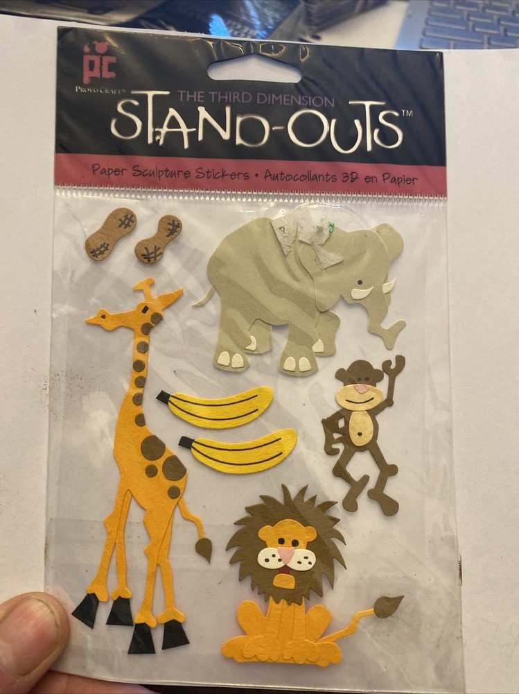 Provocraft third Dimension Stand-Outs Zany Zoo NEW
