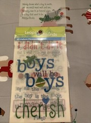 Scrapbook Embellishment Snips And Snails Vellum Phrases Little Boy Theme