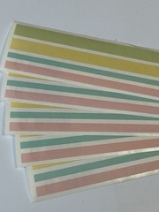 5 Mrs Grossmans Vellum Ribbon DL Border Stickers Lines Edge Pastels Spring