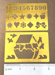 Lot Of Craft & Scrapbooking Supplies: Small Stencils Tags Embellishments Misc