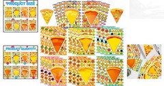 24 High-Quality Pizza Stickers for Kids – Perfect for Birthday Parties & Games