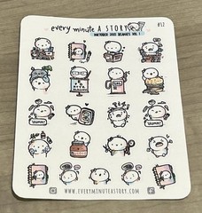 New Every Minute A Story Inktober Beanies Vol 1 Sticker Sheet EMAS 2021 Stickers