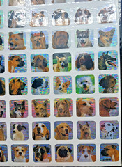Vintage Laser Stickers – Square Dogs 3/4″ Pack of 96 New in Package Acid Free