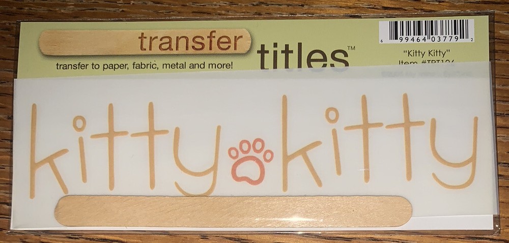 My Mind’s Eye RUB ON TRANSFER TITLES “ Kitty Kitty” SCRAPBOOK CRAFT Card Making