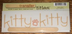 My Mind’s Eye RUB ON TRANSFER TITLES “ Kitty Kitty” SCRAPBOOK CRAFT Card Making