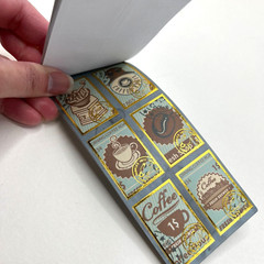 Coffee Sticker Book with Gold Foil Accents Scrapbooking Planner Card Making