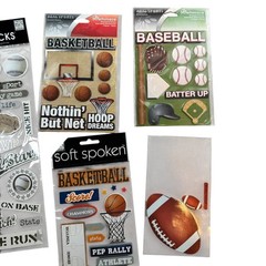 MAMBI Sports Stickers Bundle NWT Baseball Basketball Scrapbook Various Brands