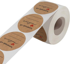 Jam and Jelly Jar Canning Labels for Mason Jars and More(2″ round 500/Roll) with