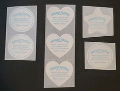 Oriental Trading Company 7 Stickers Bright VTG Heart Star Crayons Ball