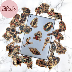 Vintage Stickers, Retro Girl Sailor Sticker Pack 100Pcs Waterproof Vinyl Decals