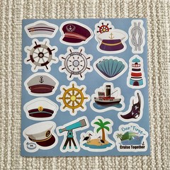 34 Nautical Cruise Ship Stickers 1.4” Vacation Ocean Travel Marine Adventure