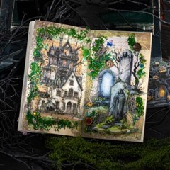 10Pcs Gothic PET Stickers Forest Bat Scrapbook Collage Junk Journal Card Crafts