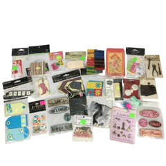 Lot 24 Scrapbooking Metal Embellishments 3-D Gift Tags Magic Mesh Stickers Trims