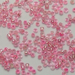 4000 pcs Pink Color Glass Beads 2mm Silver Foil lined + Storage Box Jewelry
