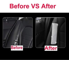U&M 4 Packs Bling Bling Seat Belt Shoulder Pads, Luster Crystal Car Seatbelt …