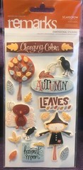 Remarks Scarecrow Changing Colors Dimensional Stickers NIP American Crafts